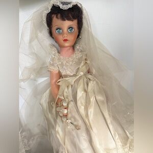 Elegant Cream Bridal Doll Madame Alexander 1930-40s 14”